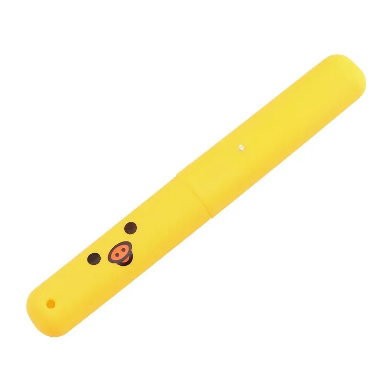 Travel Portable Toothbrush Box Toothbrush Storage Box Cute Cartoon Easy Bear Toothbrush Set Toilet Toothbrush Set - Ammpoure