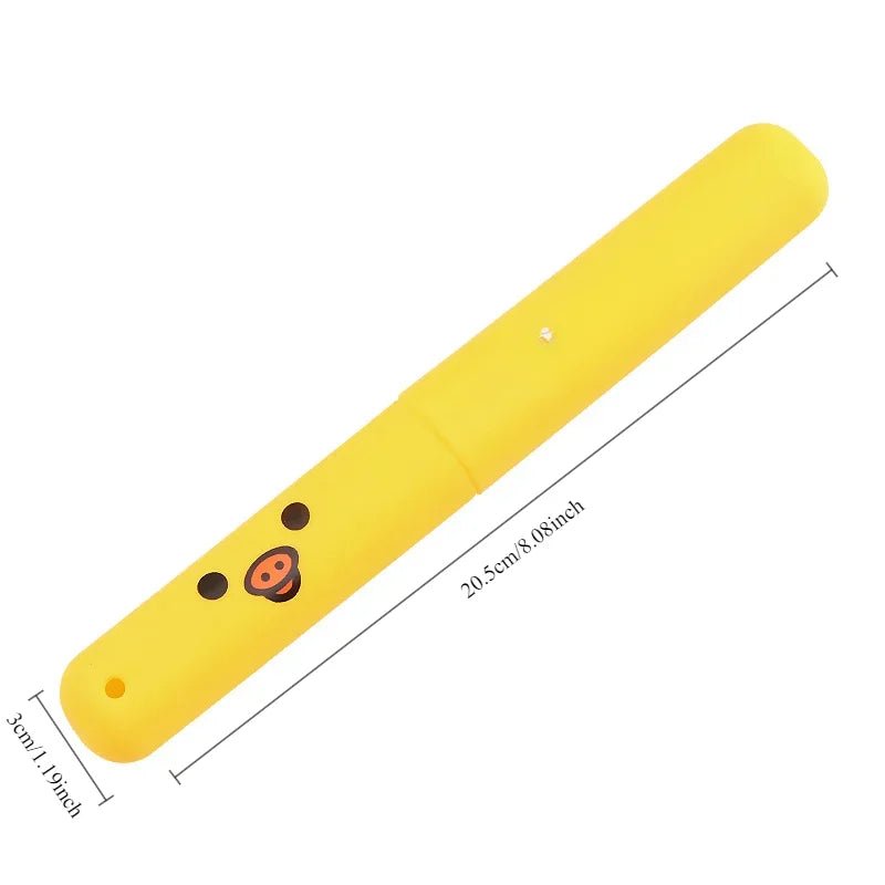 Travel Portable Toothbrush Box Toothbrush Storage Box Cute Cartoon Easy Bear Toothbrush Set Toilet Toothbrush Set - Ammpoure