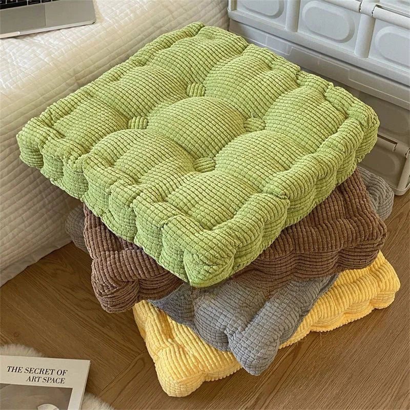 Tufted Seat Cushion Large Square Round Thicken Chair Pad Tatami Floor Pillow Cushion for Home Office Patio Dining Chairs 50x50cm - Ammpoure