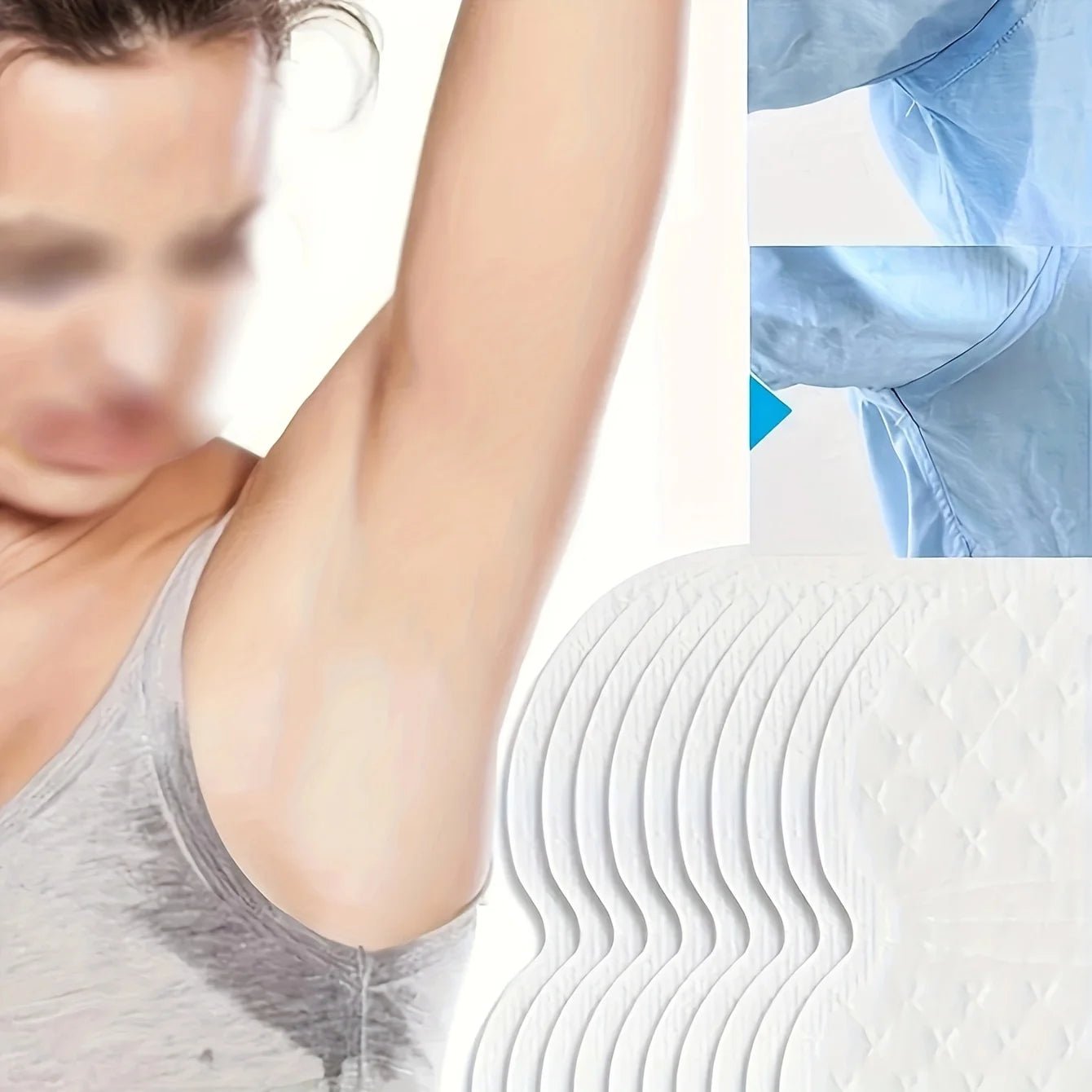 Underarm Sweat Pads, Washable Sweat Absorbing Guards, Dress Sweat Perspiration Pads Shield - Ammpoure