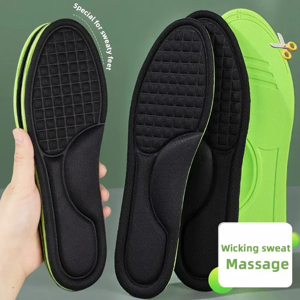 Unisex Memory Foam Orthopedic Insoles Deodorizing Insole For Shoes Sports Absorbs Sweat Soft Antibacterial Shoe Accessories - Ammpoure Wellbeing