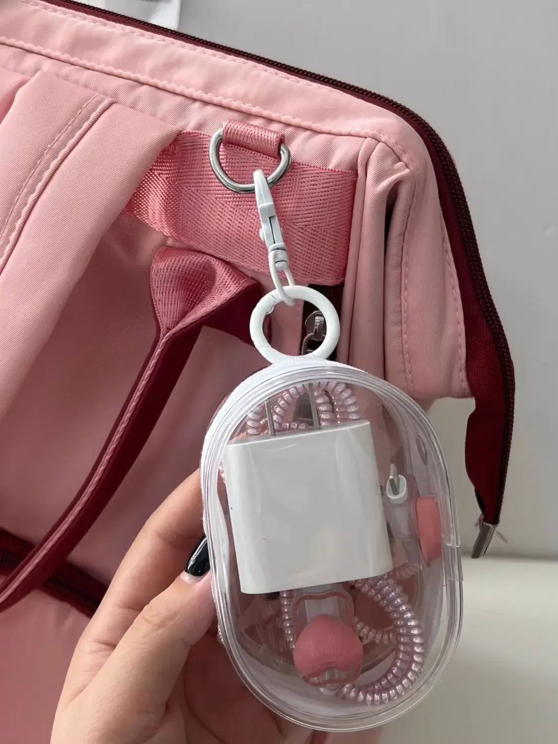USA 2pcs Portable Mini Transparent Zipper Storage Bag, Compact Multifunctional Storage Bag,For Holiday Gift Giving - Ammpoure
