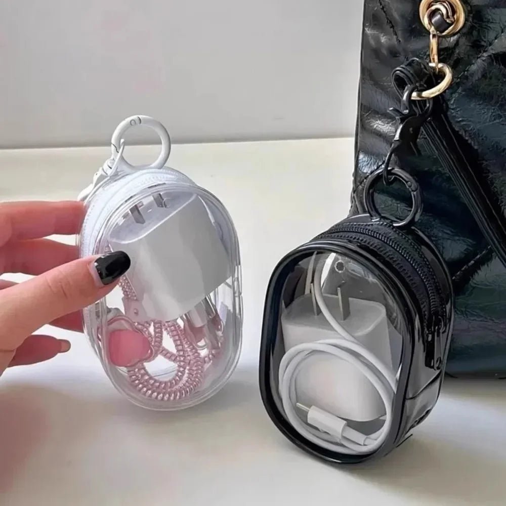 USA 2pcs Portable Mini Transparent Zipper Storage Bag, Compact Multifunctional Storage Bag,For Holiday Gift Giving - Ammpoure