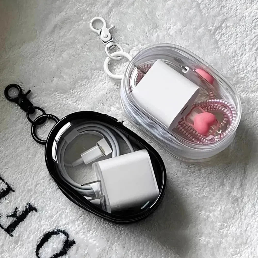 USA 2pcs Portable Mini Transparent Zipper Storage Bag, Compact Multifunctional Storage Bag,For Holiday Gift Giving - Ammpoure