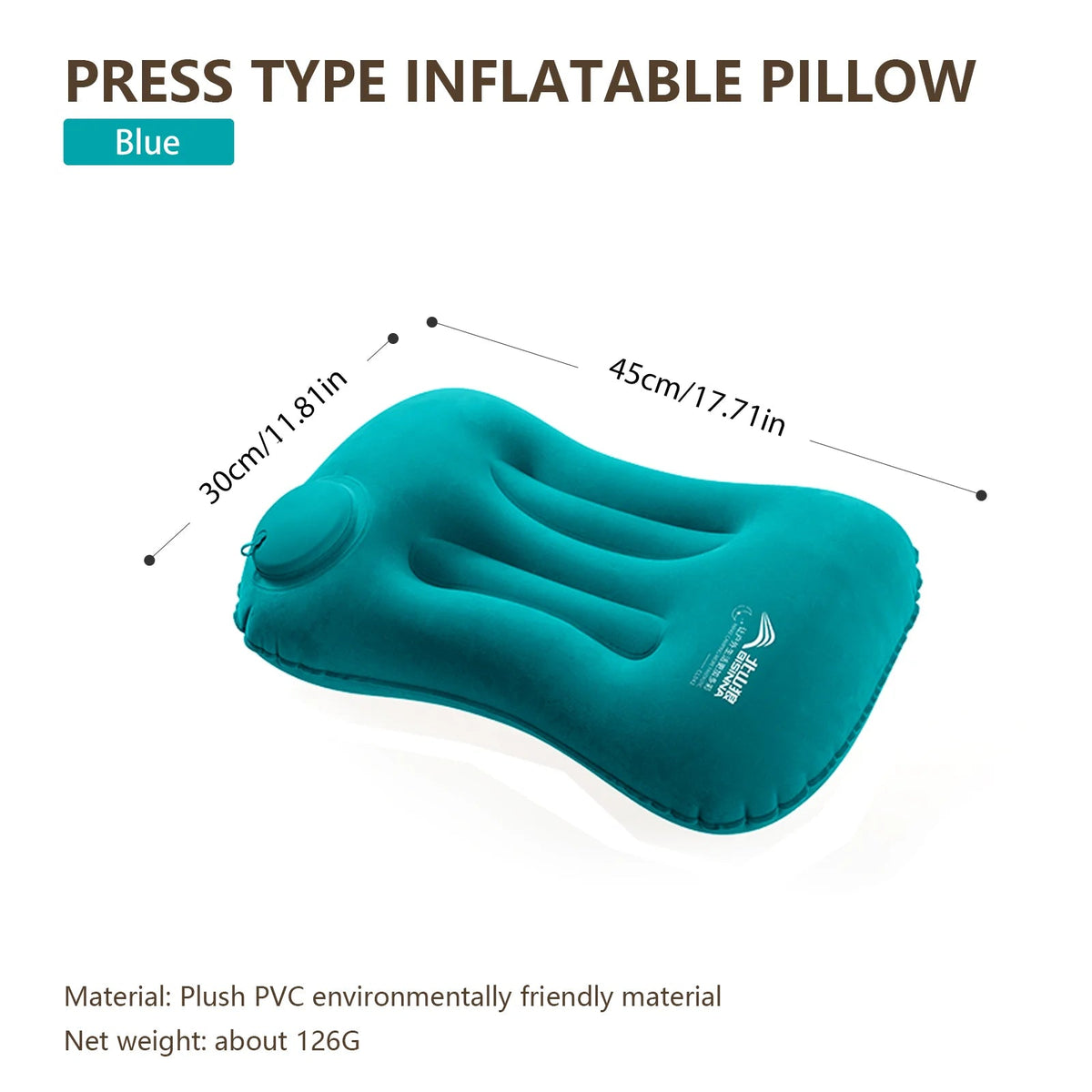 USA Camping Inflatable Pillow Portable Ultralight Travel Hiking Air Sleeping Pillow for Neck and Lumbar Support - Ammpoure