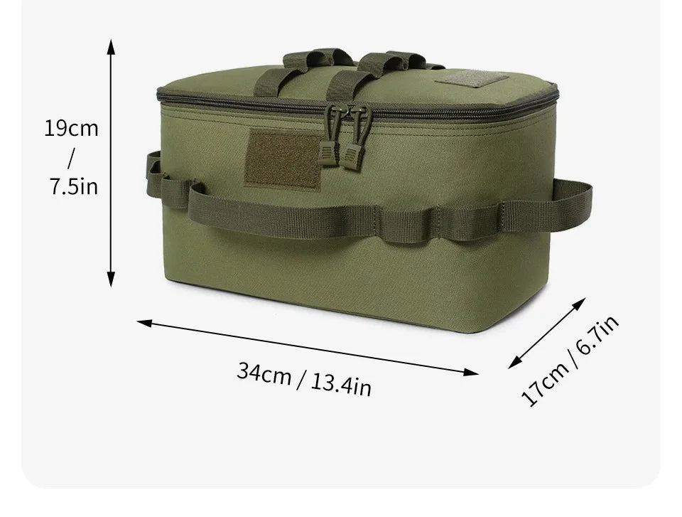 USA Outdoor Camping Gas Tank Storage Bag Large Capacity Ground Nail Tool Bag Gas Canister Picnic Cookware Utensils Kit Bag - Ammpoure