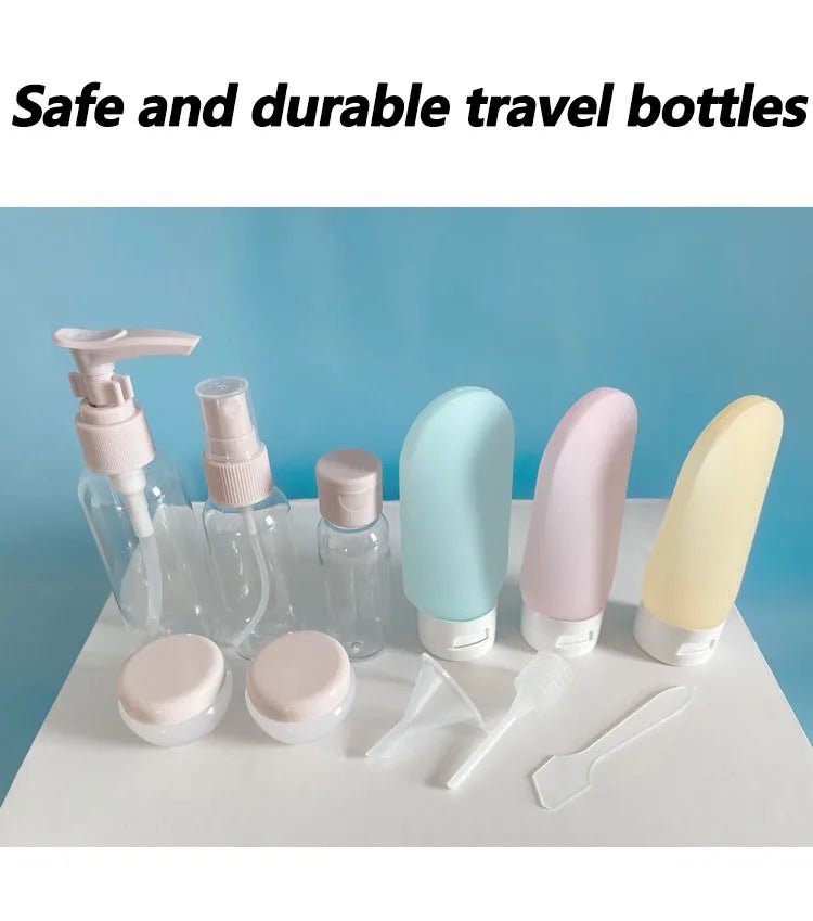USA Perfume Bottle Set Spray Lotion Shampoo Shower Tube Bottling Refill Cosmetic Travel Liquid Container Portable Tool - Ammpoure