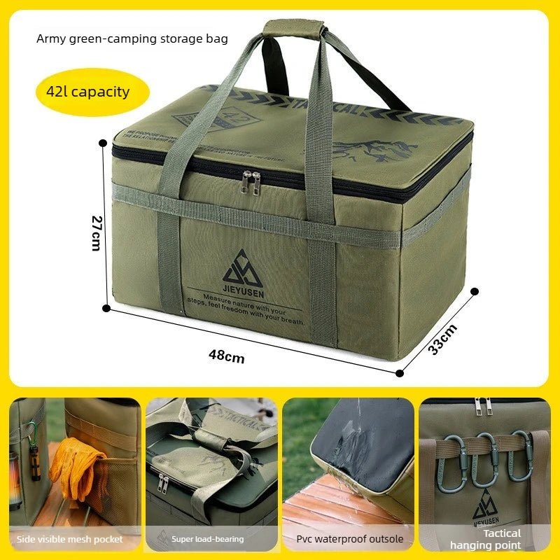 USA Tactical Camping Storage Bag - Insulated Folding Box for Picnic, Tableware & Field Equipment Waterproof - Ammpoure