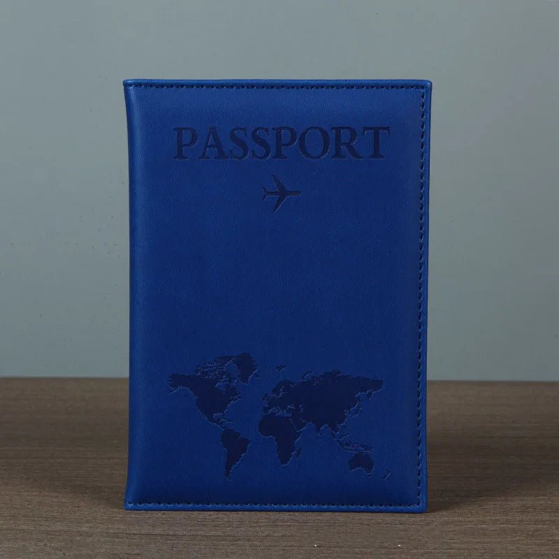 USA Travel Passport Case PU Leather Passport Cover For Men & Women Organizer - Protective Card Holder ID Document Covers - Ammpoure