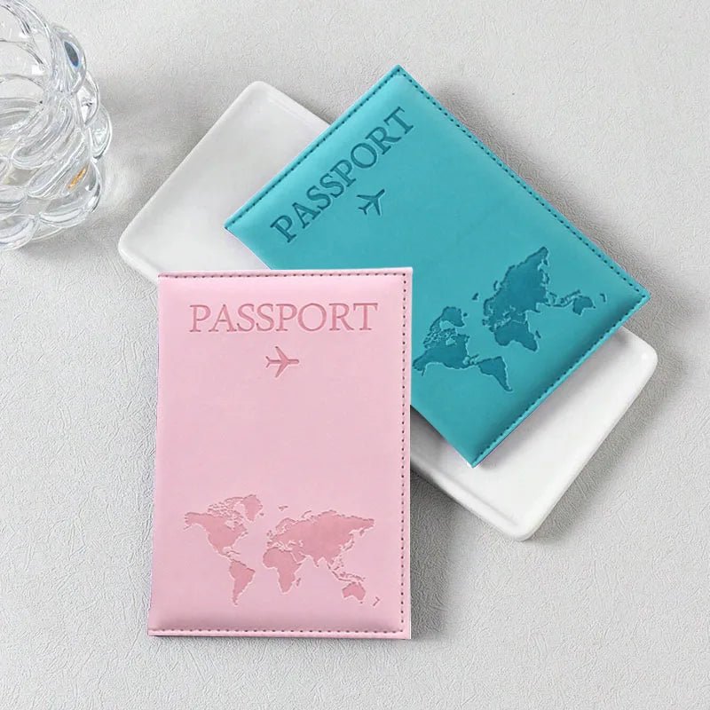 USA Travel Passport Case PU Leather Passport Cover For Men & Women Organizer - Protective Card Holder ID Document Covers - Ammpoure