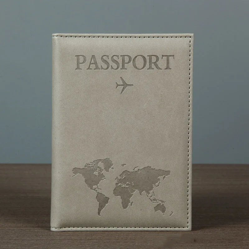 USA Travel Passport Case PU Leather Passport Cover For Men & Women Organizer - Protective Card Holder ID Document Covers - Ammpoure