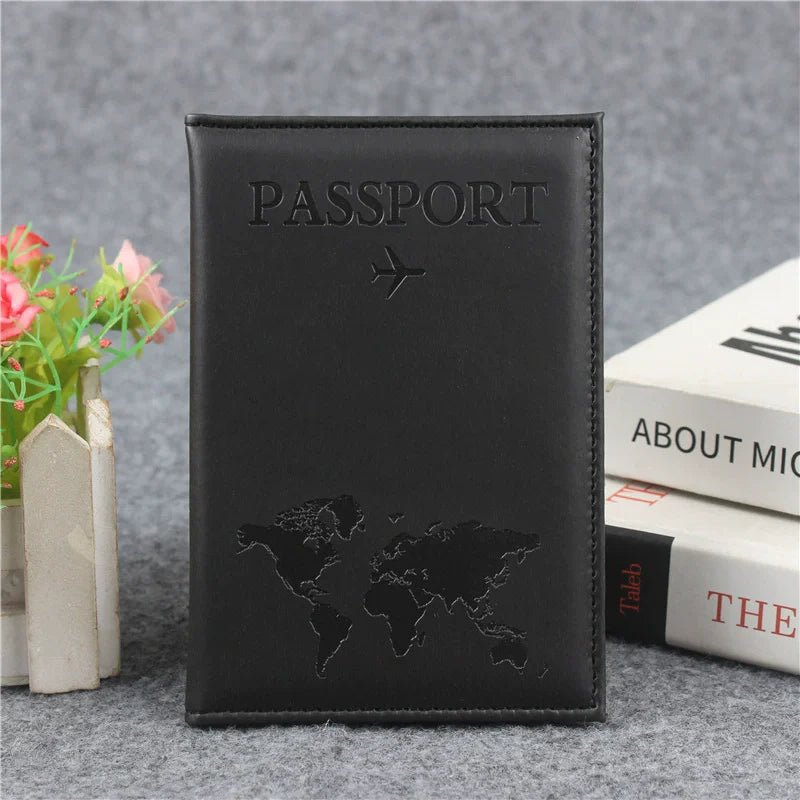 USA Travel Passport Case PU Leather Passport Cover For Men & Women Organizer - Protective Card Holder ID Document Covers - Ammpoure