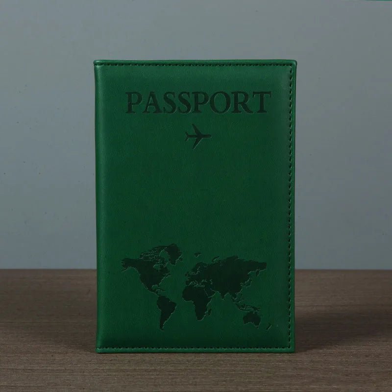 USA Travel Passport Case PU Leather Passport Cover For Men & Women Organizer - Protective Card Holder ID Document Covers - Ammpoure