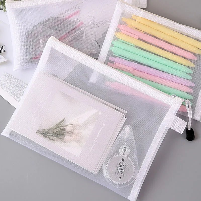USA Zipper File Bag Toy storage bag building block puzzle sub-package bag children zipper transparent finishing storage box - Ammpoure