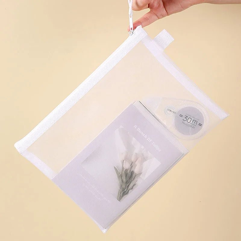 USA Zipper File Bag Toy storage bag building block puzzle sub-package bag children zipper transparent finishing storage box - Ammpoure