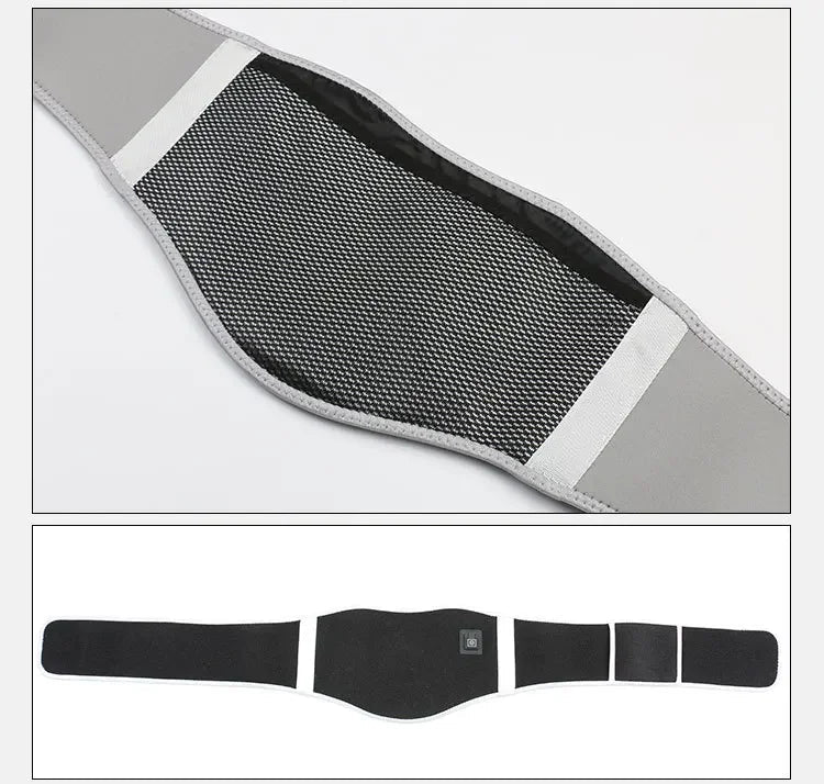 USB Electric Heating Warmer Hot Waist Lumbar Back Pad Belt Protector Brace Band Support Massager Anti Pain Relief Therapy Tool - Ammpoure