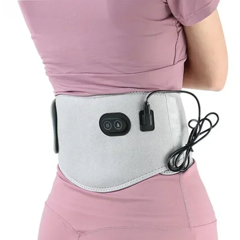USB Electric Heating Warmer Hot Waist Lumbar Back Pad Belt Protector Brace Band Support Massager Anti Pain Relief Therapy Tool - Ammpoure