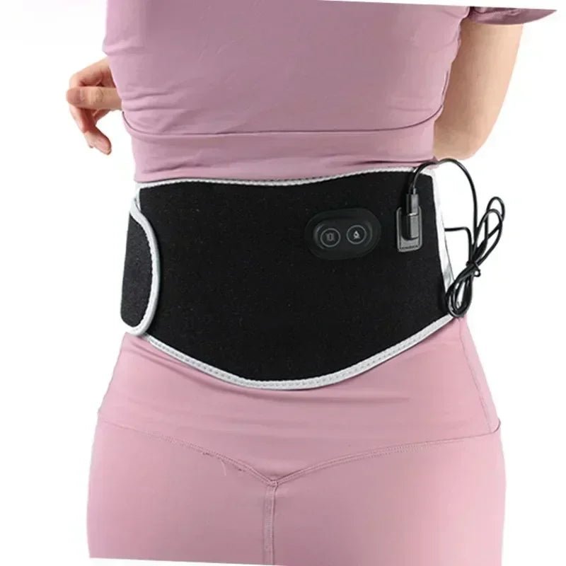 USB Electric Heating Warmer Hot Waist Lumbar Back Pad Belt Protector Brace Band Support Massager Anti Pain Relief Therapy Tool - Ammpoure
