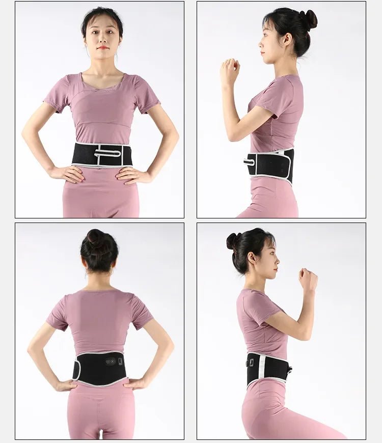 USB Electric Heating Warmer Hot Waist Lumbar Back Pad Belt Protector Brace Band Support Massager Anti Pain Relief Therapy Tool - Ammpoure