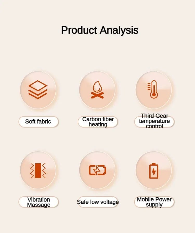 USB Electric Heating Warmer Hot Waist Lumbar Back Pad Belt Protector Brace Band Support Massager Anti Pain Relief Therapy Tool - Ammpoure