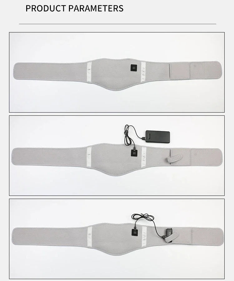 USB Electric Heating Warmer Hot Waist Lumbar Back Pad Belt Protector Brace Band Support Massager Anti Pain Relief Therapy Tool - Ammpoure