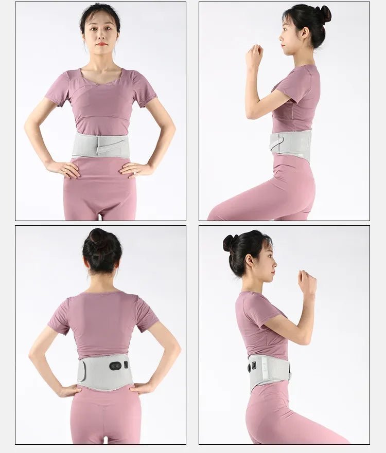 USB Electric Heating Warmer Hot Waist Lumbar Back Pad Belt Protector Brace Band Support Massager Anti Pain Relief Therapy Tool - Ammpoure