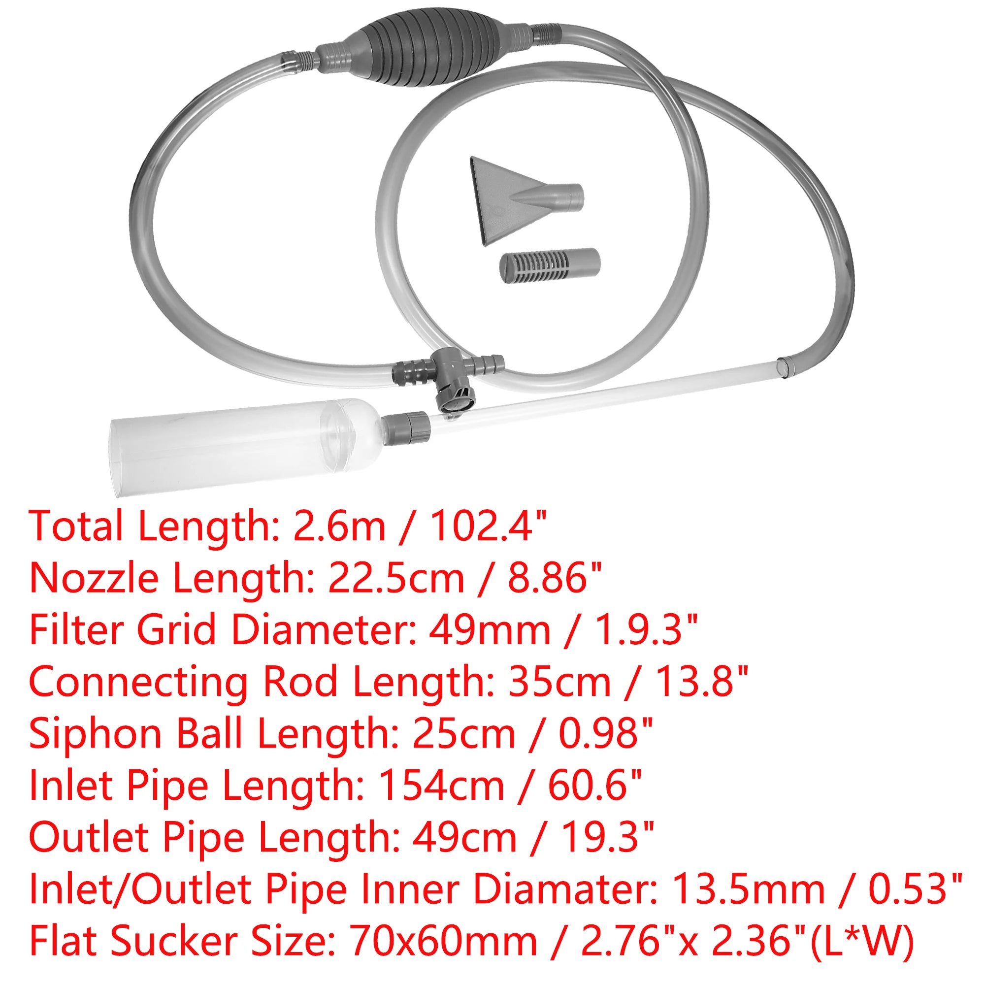 UXCELL Aquarium Water Change Kit Fish Tank Siphon Long Hose Parts Vacuum Cleaner Water Pump Gravel Filter Tools Accessories Set - Ammpoure Wellbeing
