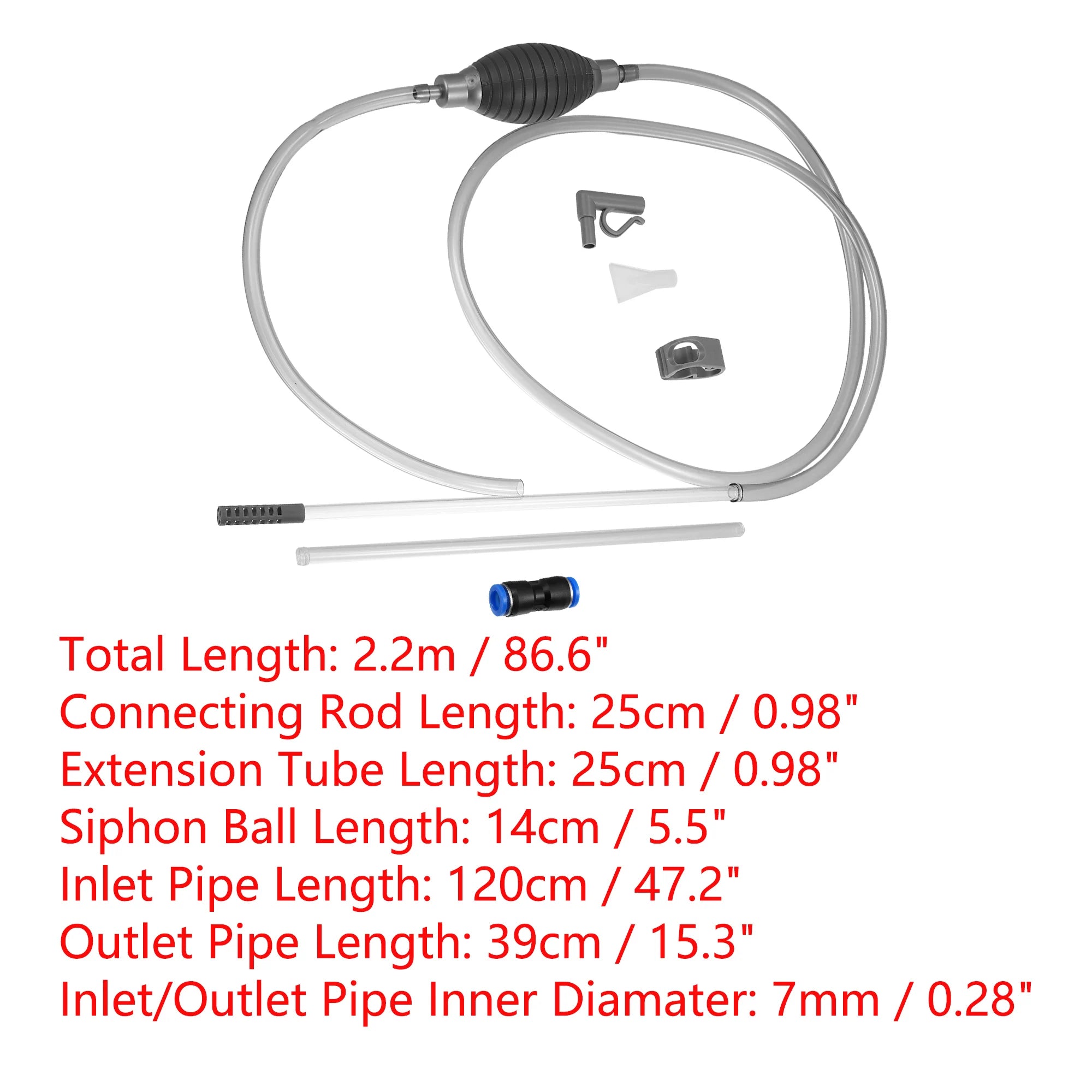 UXCELL Aquarium Water Change Kit Fish Tank Siphon Long Hose Parts Vacuum Cleaner Water Pump Gravel Filter Tools Accessories Set - Ammpoure Wellbeing