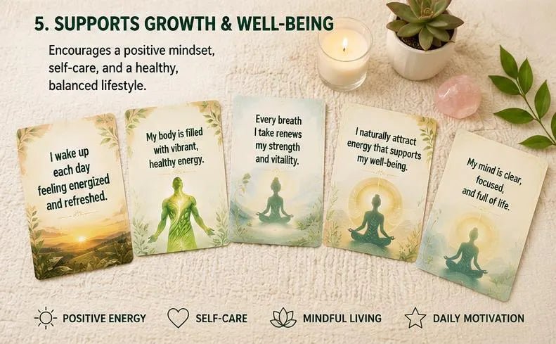 Vibrant Morning Vitality Affirmation Cards, Daily Energy Boost & Healing Routine Template, Creative Wellness Gift, Spiritual Journal Insert. - Ammpoure