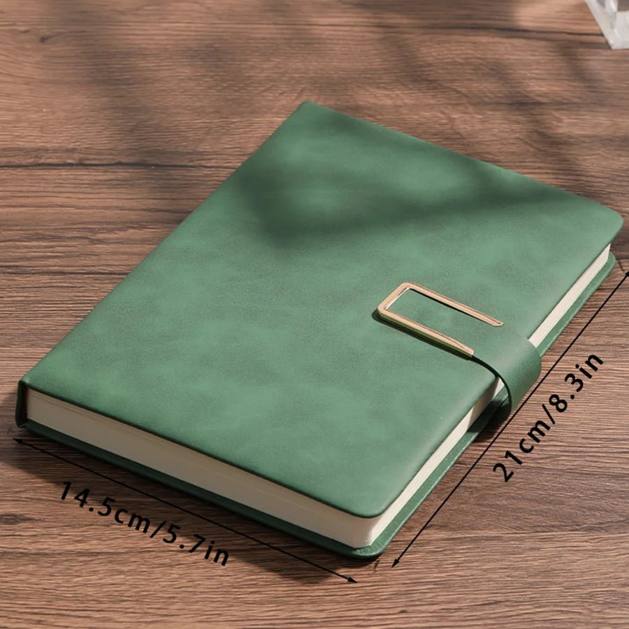Vintage A5 leather notebook with personalized soft cover - perfect for business meetings and college life - Ammpoure