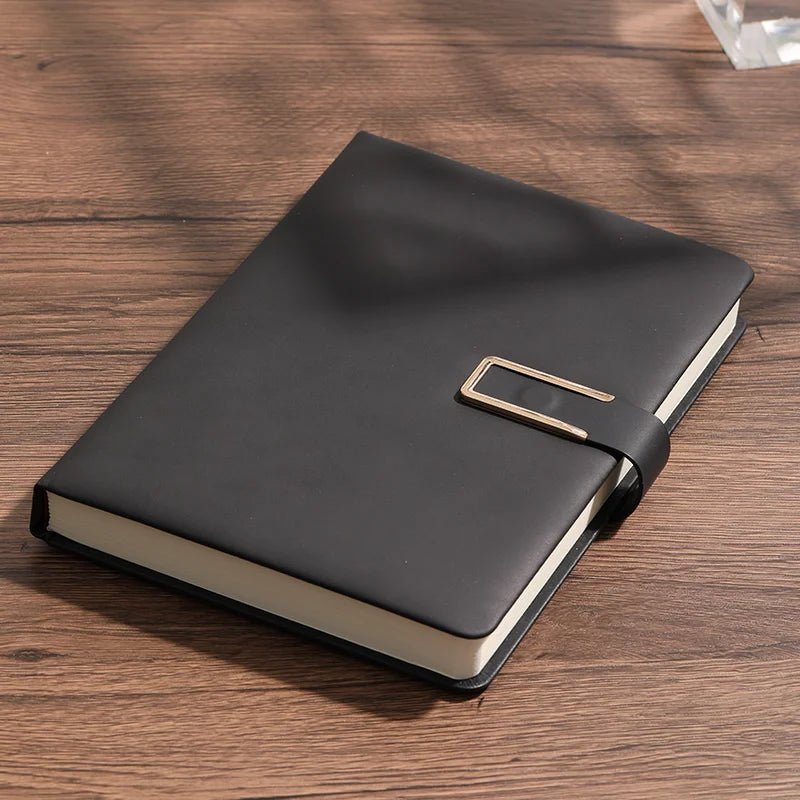 Vintage A5 leather notebook with personalized soft cover - perfect for business meetings and college life - Ammpoure
