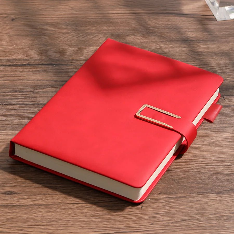 Vintage A5 leather notebook with personalized soft cover - perfect for business meetings and college life - Ammpoure