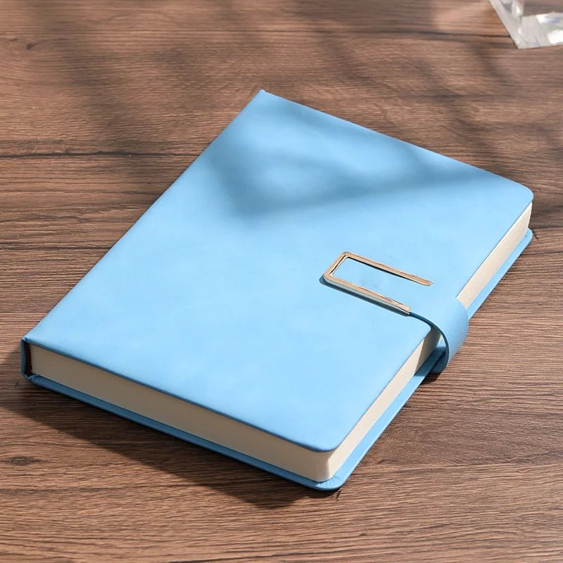 Vintage A5 leather notebook with personalized soft cover - perfect for business meetings and college life - Ammpoure