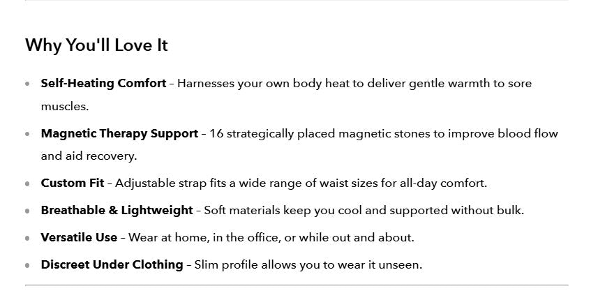 Waist Brace Support Belt Band Self Heating Lower Back Supports UK - Ammpoure