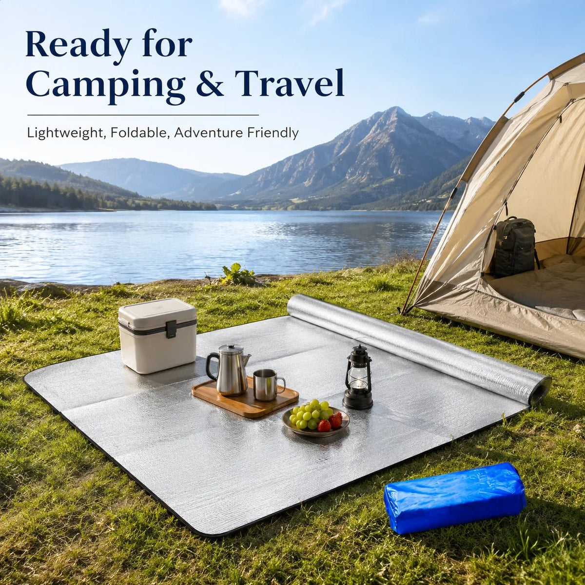 Waterproof Picnic Mat Canada Double-Sided Aluminum Foil Moisture-Proof Camping Ground Sheet for Outdoor Travel - Ammpoure