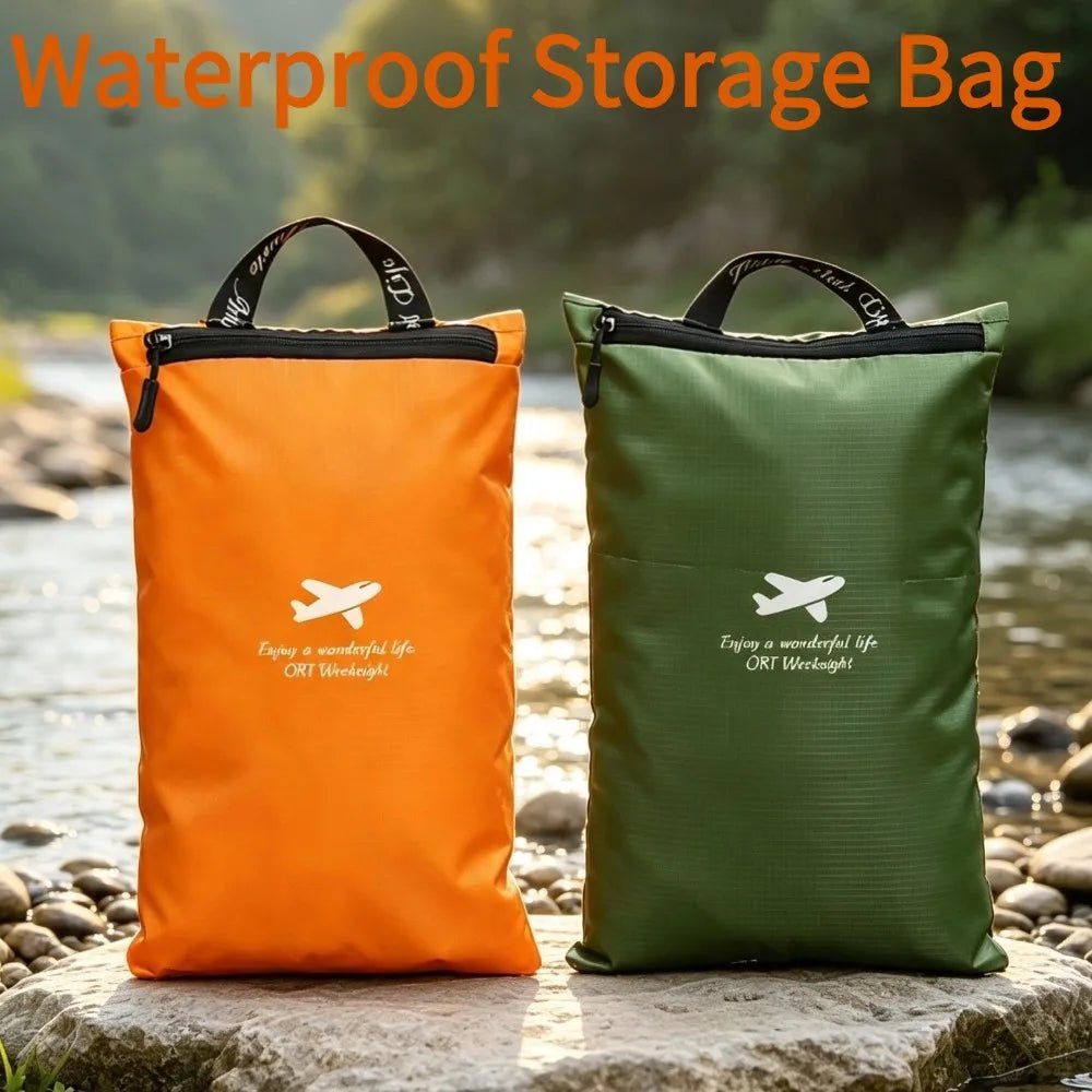 Waterproof Storage Bag USA Portable Travel Pouch & Luggage Organizer for Swimming, Gym, Camping, Beach, Clothes & Toiletries - Ammpoure