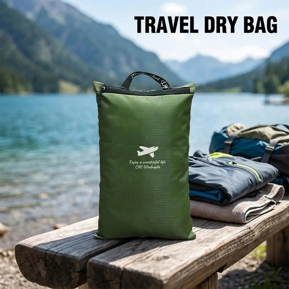Waterproof Storage Bag USA Portable Travel Pouch & Luggage Organizer for Swimming, Gym, Camping, Beach, Clothes & Toiletries - Ammpoure