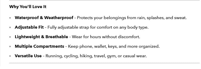 Waterproof Waist Bag Men Women Sports Mobile Phone Bag UK - Ammpoure