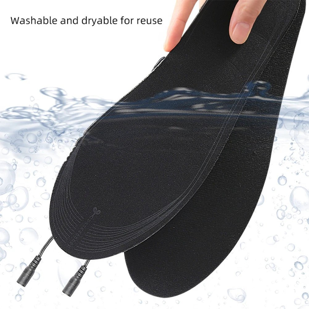 Winter Warm Insoles Heated USB Electric Foot Warming Pad Feet Warmer Pad Mat Outdoor Sports skiing Heating Insoles for Men and W - Ammpoure