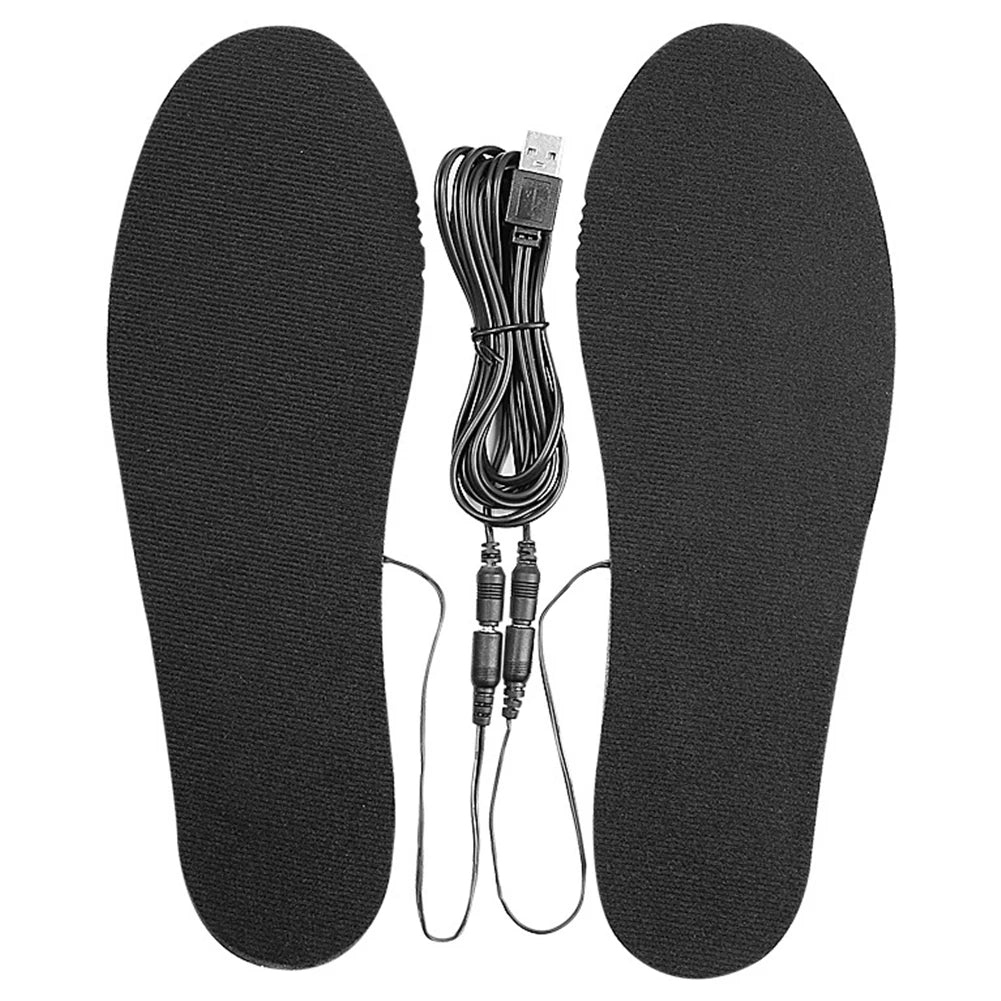 Winter Warm Insoles Heated USB Electric Foot Warming Pad Feet Warmer Pad Mat Outdoor Sports skiing Heating Insoles for Men and W - Ammpoure