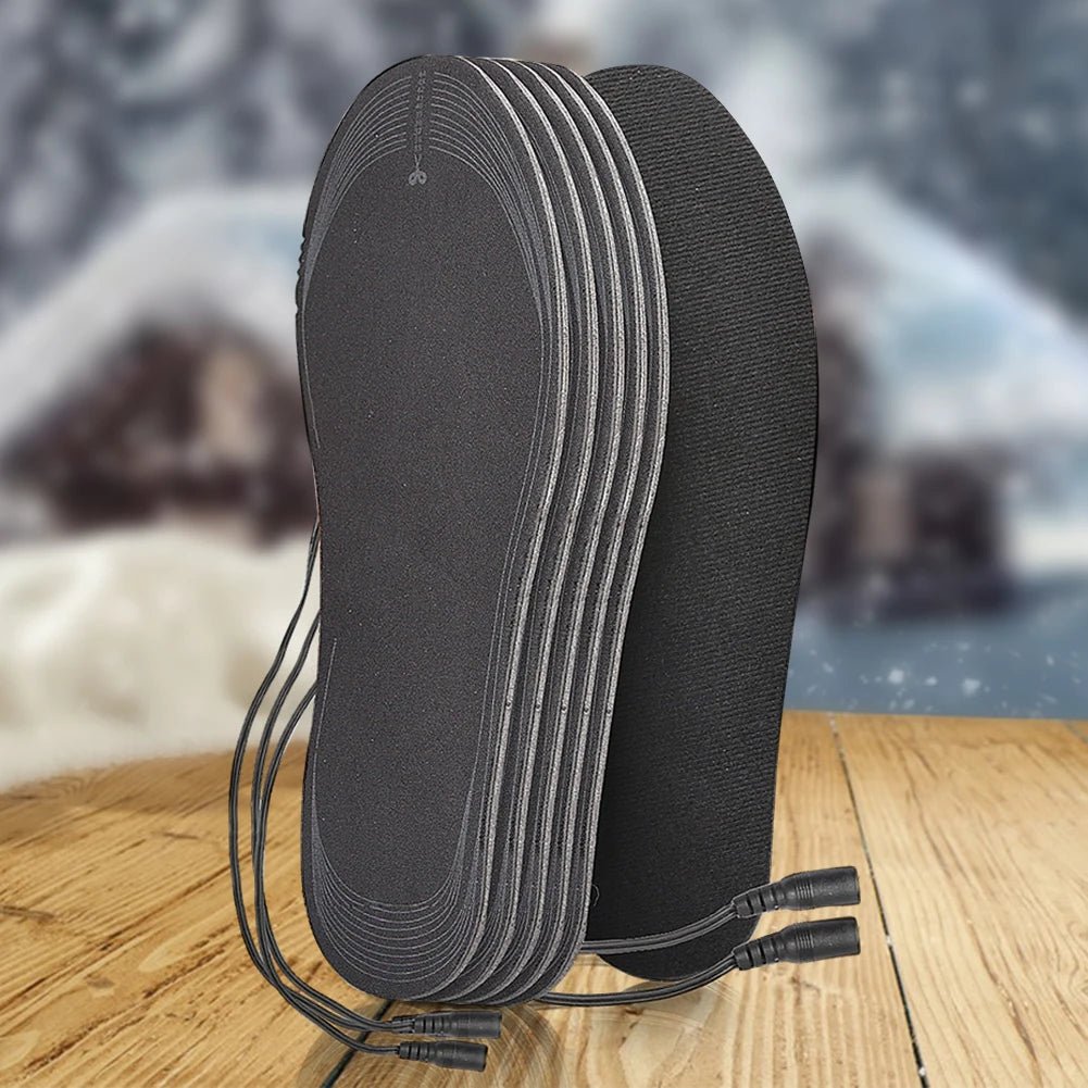 Winter Warm Insoles Heated USB Electric Foot Warming Pad Feet Warmer Pad Mat Outdoor Sports skiing Heating Insoles for Men and W - Ammpoure