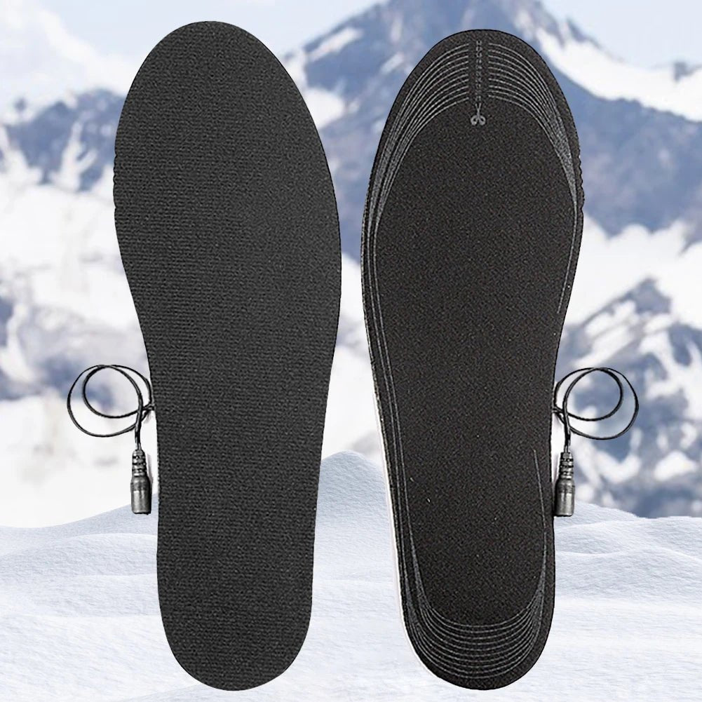 Winter Warm Insoles Heated USB Electric Foot Warming Pad Feet Warmer Pad Mat Outdoor Sports skiing Heating Insoles for Men and W - Ammpoure