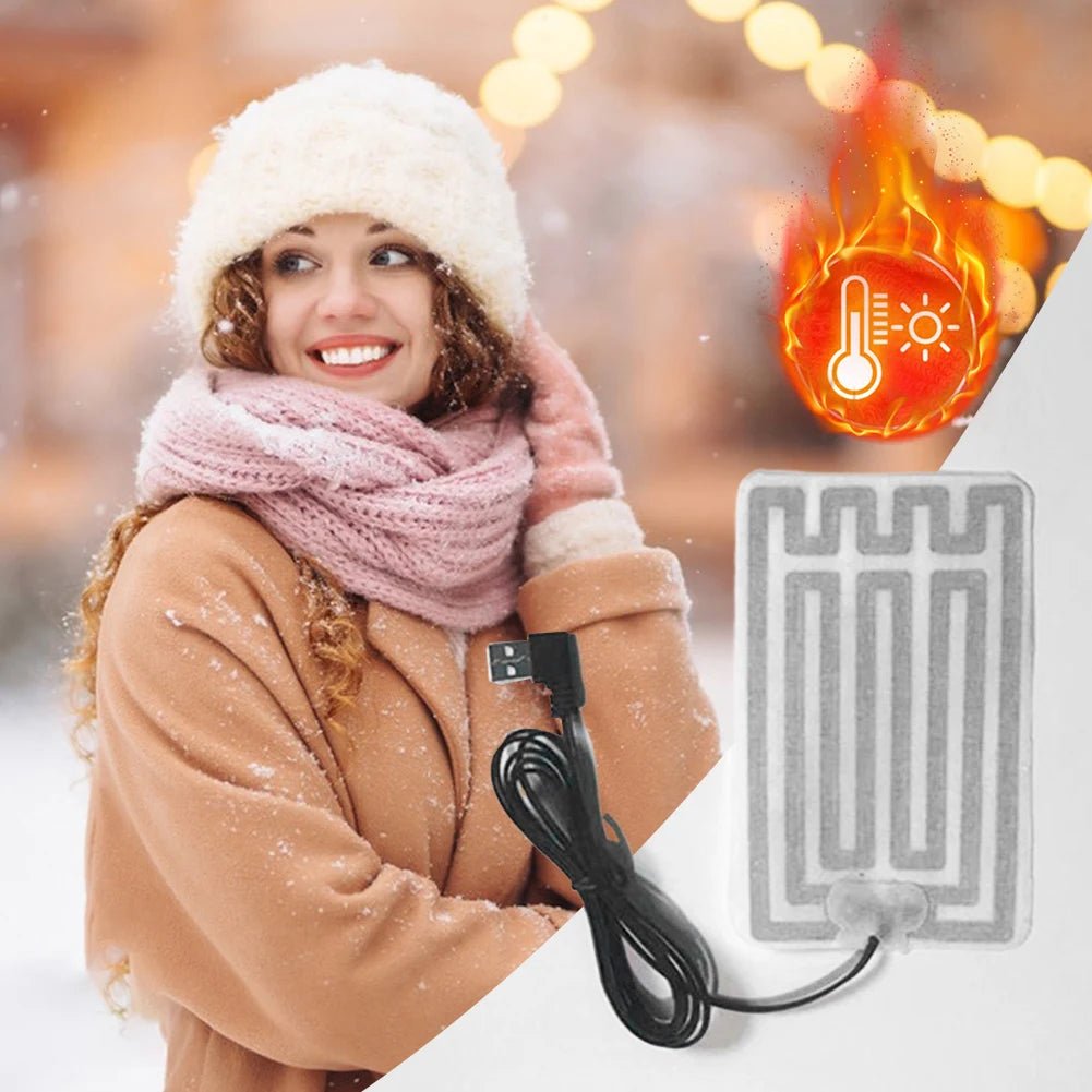 Winter Warm Insoles Heated USB Electric Foot Warming Pad Feet Warmer Pad Mat Outdoor Sports skiing Heating Insoles for Men and W - Ammpoure