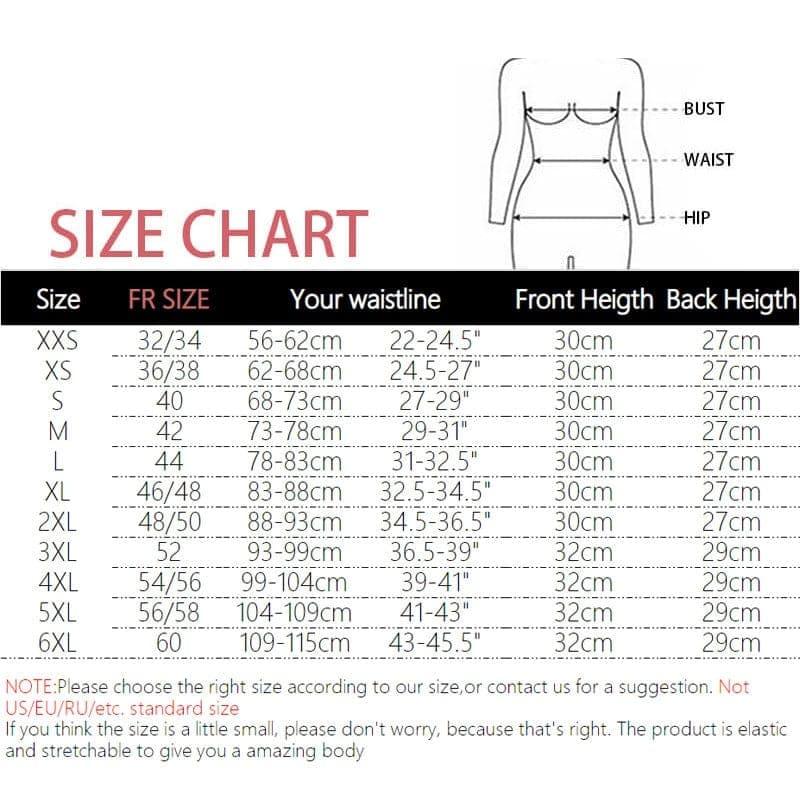 Women Latex Waist Trainer Body Shaper Corsets with Zipper Cincher Corset Top Slimming Belt Black Shapers Shapewear Plus Size - Ammpoure Wellbeing