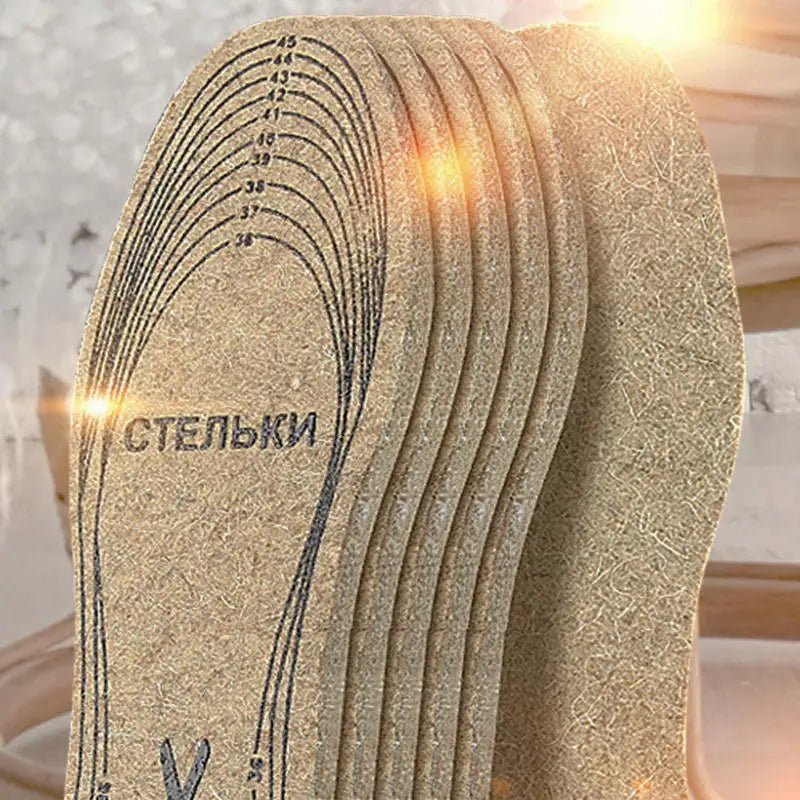 Wool Felt Insoles For Shoes Men Women Warm Shock - absorbing Insoles Shoes Pad Inlegzolen Heren Plantillas Adhesivas Para Zapatos - Ammpoure