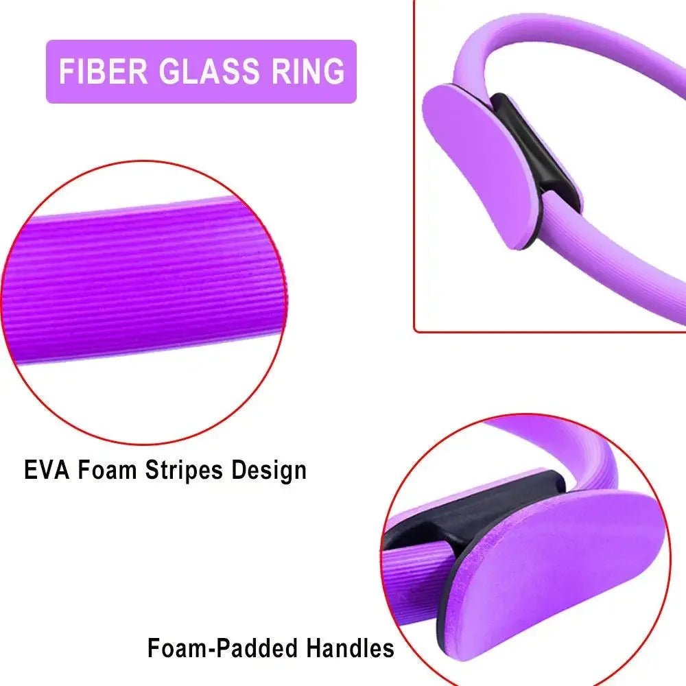 Yoga Fitness Ring Pilates Ring Women Girl Exercise Home Resistance Elasticity Yoga Gym Workout Pilates Circle Yoga Circle - Ammpoure