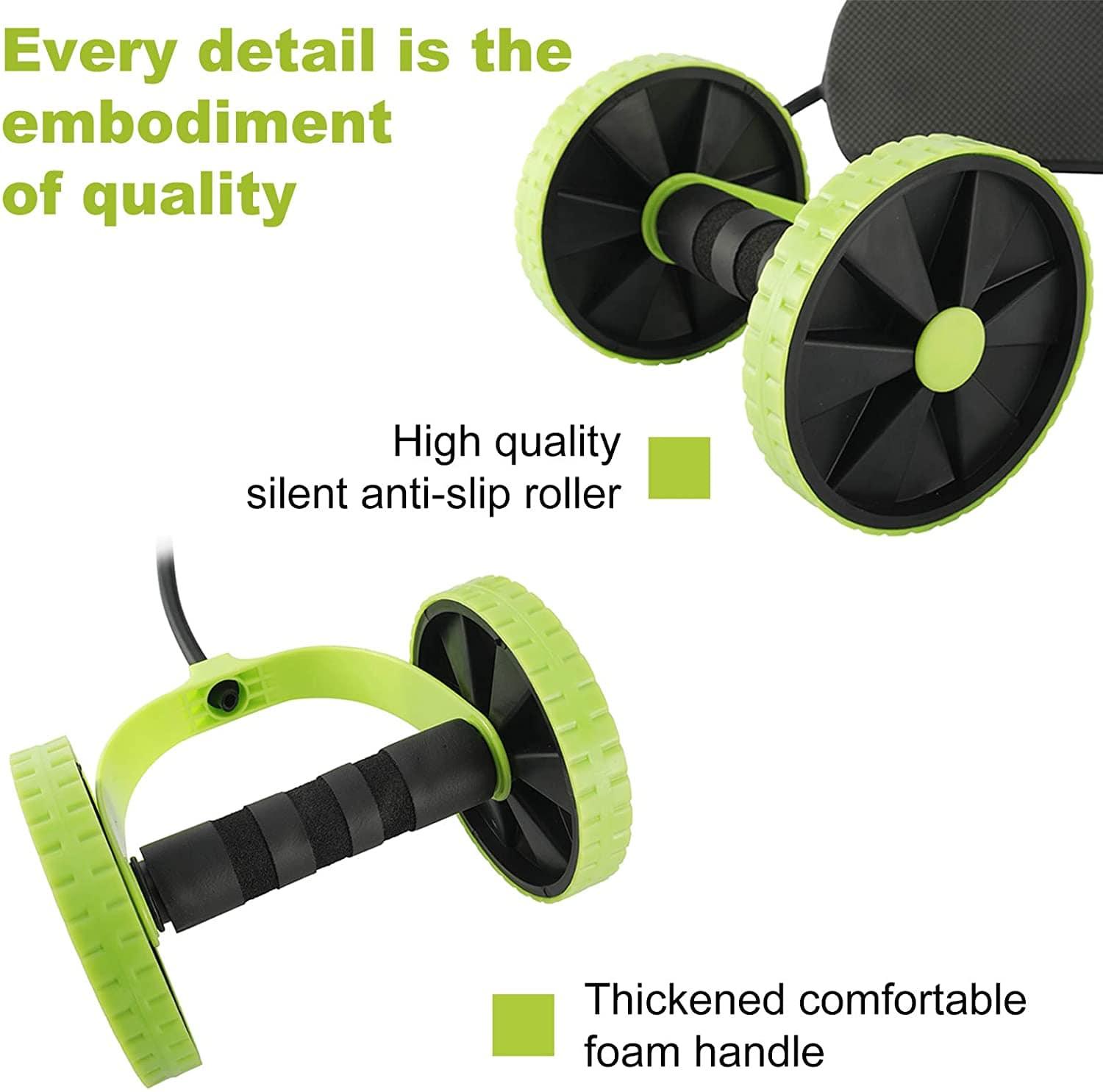Ab Roller Wheel Core Abdominal Exercise Fitness Trainer Multi-Functional Home Gym Workout Equipment - Ammpoure Wellbeing 🇬🇧