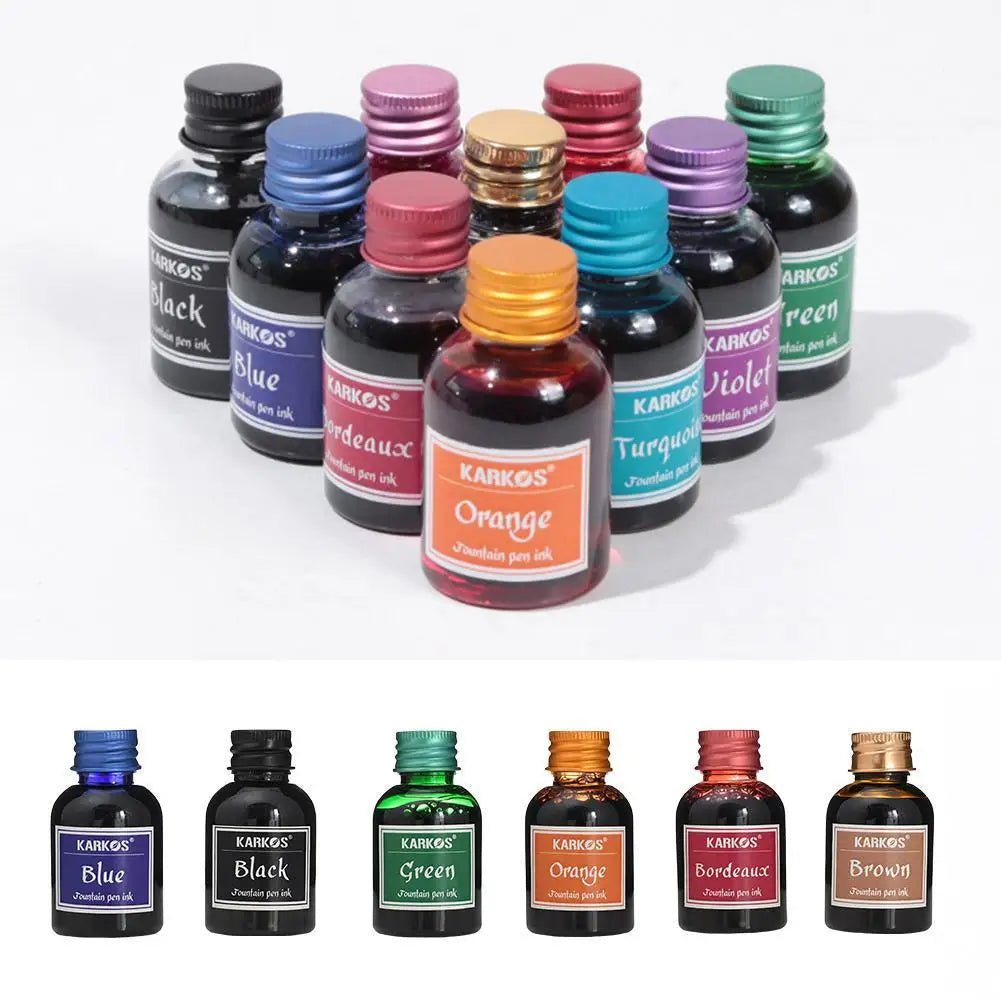 1 Bottle Pure Colorful 30ml Fountain Pen Ink Universal Refill Ink Stationery School Brand New Product Peace And Happiness - Ammpoure Wellbeing