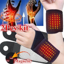 Load image into Gallery viewer, 1 Pair Tourmaline Self-Heating Wrist Brace Sports Protection Wrist Belt Far Infrared Magnetic Therapy Pads Braces - Ammpoure Wellbeing 🇬🇧
