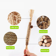 Load image into Gallery viewer, 1 Pc Cat Toys Silvervine Chew Stick Polygonum Kitty Raffia Grass Pet Supplies Cleaning Teeth Stick Pet Bite Cat Toy Hemp Rope - Ammpoure Wellbeing 🇬🇧
